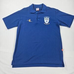 Pachuca FC Short Sleeve Blue Casual Polo Shirt Men's Size Medium